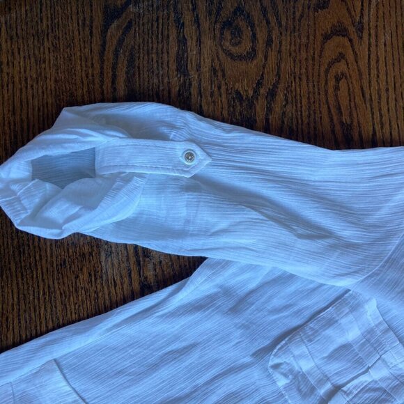 NAKISH BOHEMIAN BEACHY HOODIE JACKET SHEER/WHITE - SIZE Large- - Picture 8 of 15